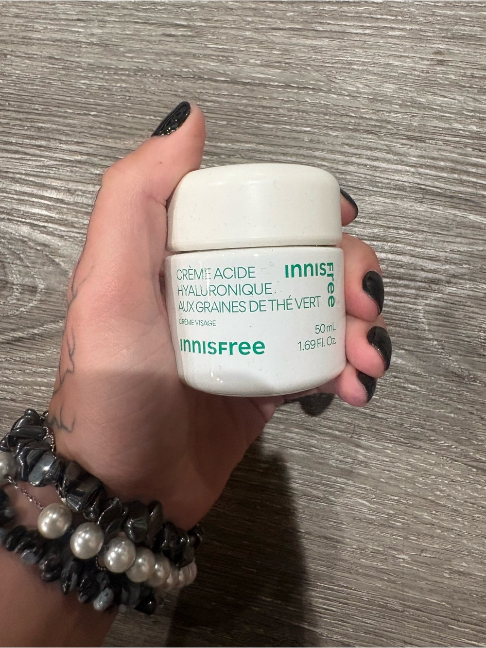 Innisfree Hyaluronic Acid Cream with Green Tea Seeds - White
